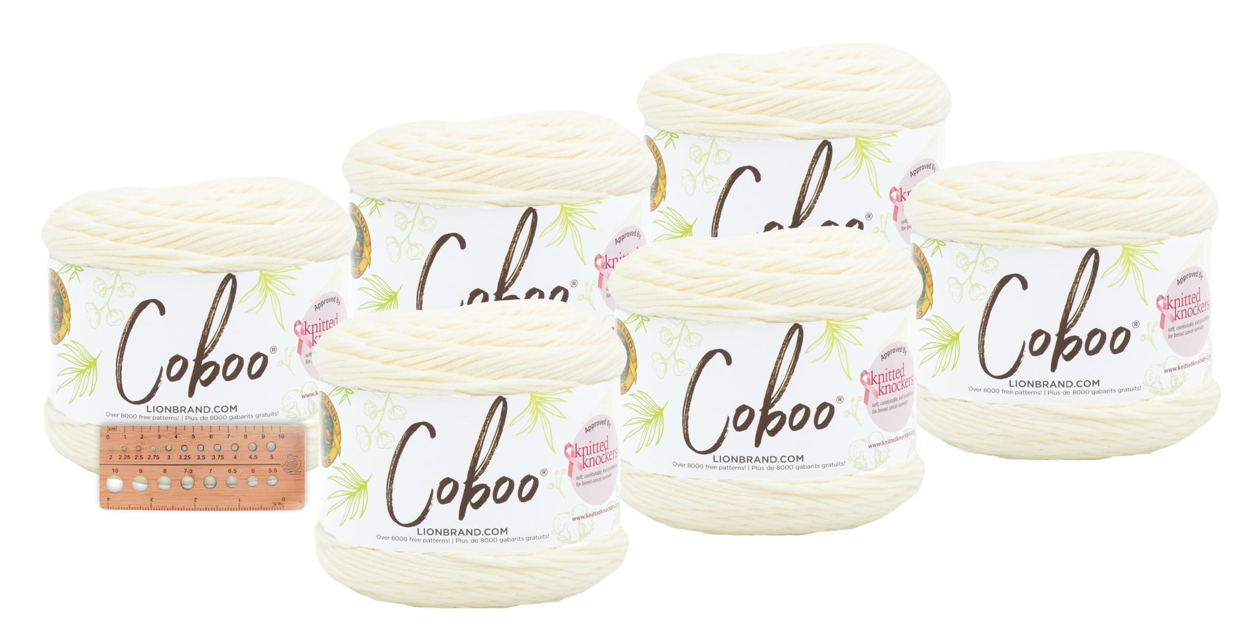 Amazon.com: Lion Brand Yarn - Coboo 6 Pack with Needle Gauge
